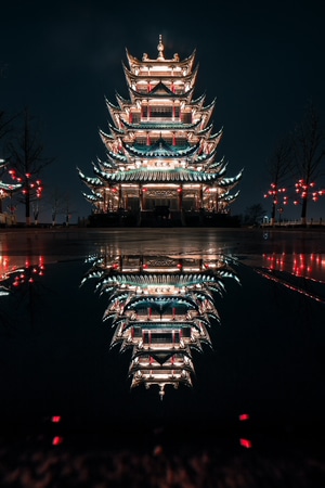 建筑-城市-重庆-扶梯-鸿恩阁 图片素材