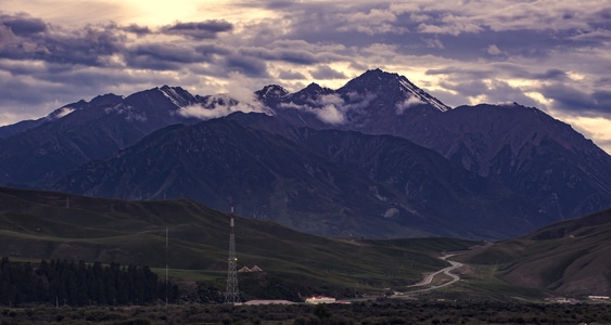 旅行-风光-青海-山-公路 图片素材