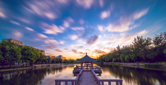 天津大学-校园-夜景-天津-城市 图片素材