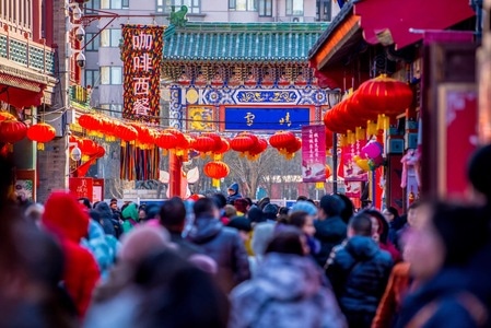 春节-天津-古文化街-民俗-街道 图片素材
