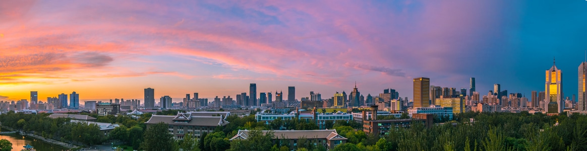 晚霞-天空-天津大学-天津-城市 图片素材