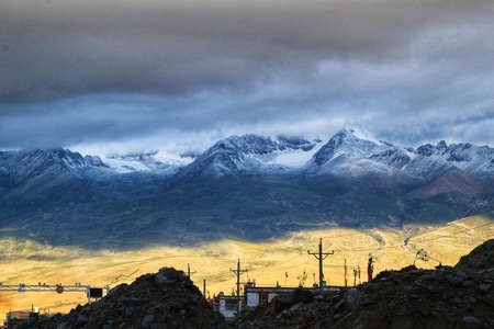 人文-自然-唐古拉山-山峰-雪山 图片素材