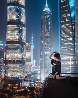 shanghai-city-night-travel-china 图片素材