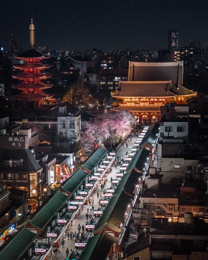 日本-城市-旅行-夜晚-街道 图片素材
