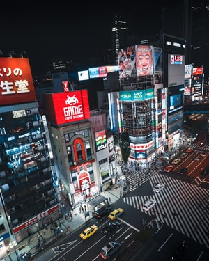 rooftop-light-tokyo-japan-night 图片素材