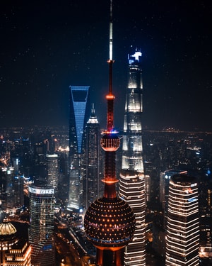 上海-旅拍-rooftop-航拍-light 图片素材