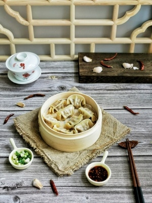 手机静物美食摄影-美食-食物-饺子-蒸饺 图片素材