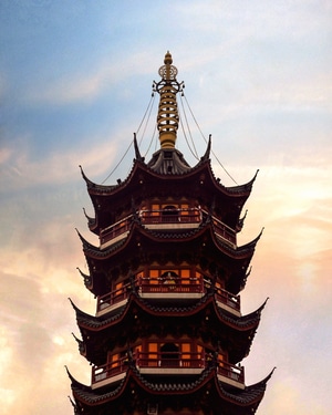 传统文化-寺庙-城市-南京-鸡鸣寺 图片素材