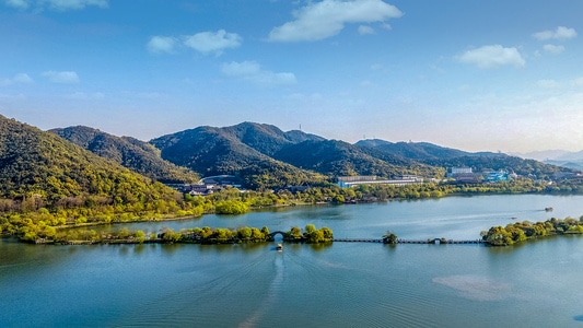 景区-湘湖-湘堤-风光-自然风光 图片素材