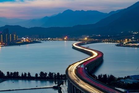 夜色-福州市-纪实-建筑-桥 图片素材