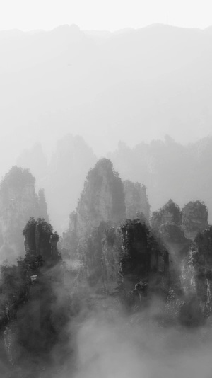 天空-情绪-画意-水墨-山 图片素材