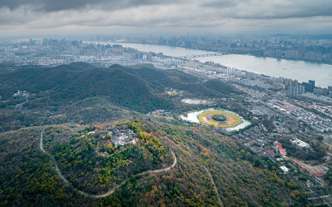 航拍-风景-风光-杭州-城市 图片素材