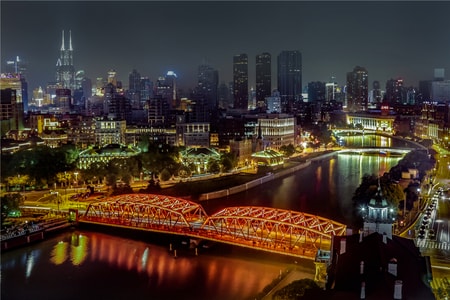 旅行-纪实-风光-外白渡桥-上海 图片素材