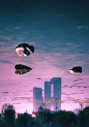 蓝-手机-天空-大自然的美-数字艺术大赛图像组 图片素材