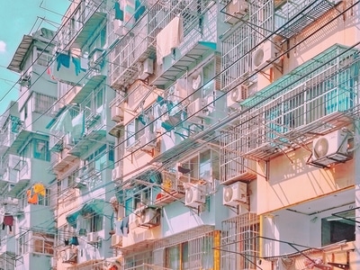 南京市-色彩-手机-华为-楼房 图片素材