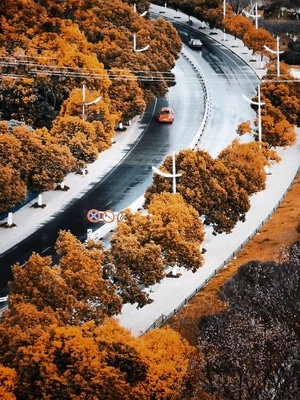 南京市-手机-华为-在路上-风景 图片素材