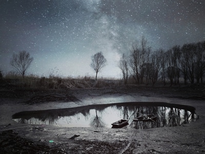 手机-情境-夜景-天空-星空 图片素材
