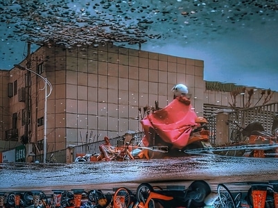 南京市-街拍-手机-色彩-华为 图片素材