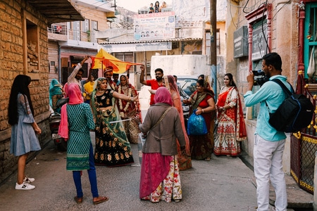 宅家-复工-街头-印度-旅行 图片素材