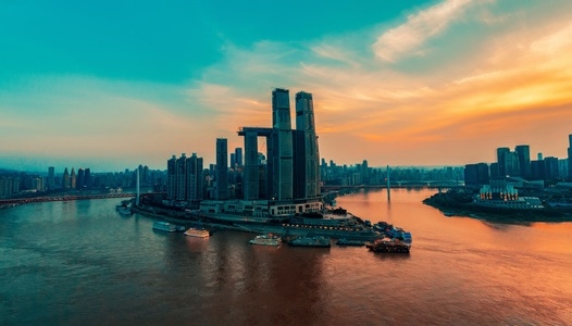 重庆-两江交汇-来福士-城市-城市风光 图片素材