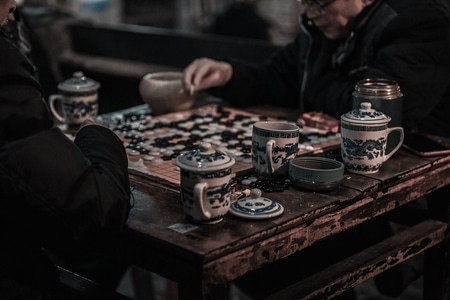 重庆-人文-茶馆-黄桷坪-围棋 图片素材