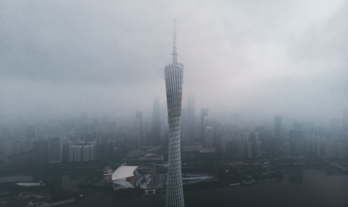 广州塔-壮观-建筑-城市-航拍 图片素材