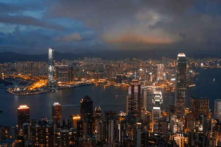 高楼-都市-香港-建筑-交通 图片素材