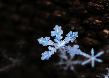 黑色背景-冰晶-特写镜头-雪花-冰晶 图片素材