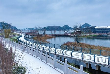 风光-水-绿色-建筑-桥 图片素材