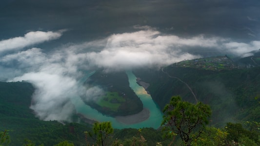 风光-旅行-云-水-山 图片素材