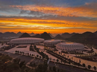 山-建筑-朝霞-奥体中心-建筑 图片素材