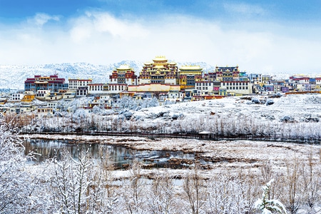 旅行-雪-寺庙-风景-风光 图片素材