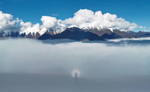 云海-佛光-自然风光-风光-风景 图片素材