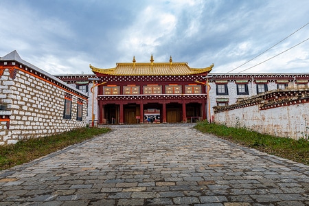 建筑-路-惠远寺-寺庙-佛教 图片素材