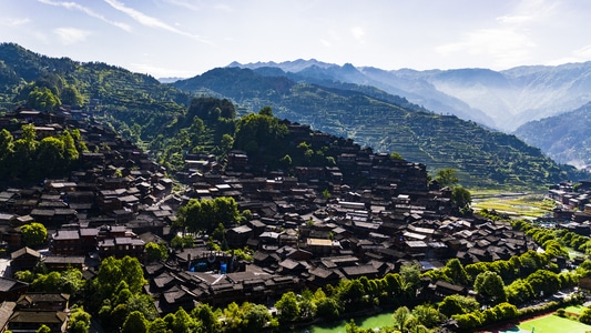 自然风光-村落-风景-建筑-房屋 图片素材