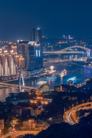 天际线-看你的城市-建筑-夜景-重庆 图片素材