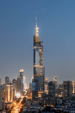 爬楼-风景-高楼-城市-南京 图片素材