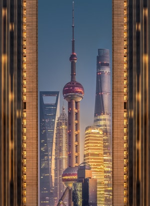 上海-陆家嘴-东方明珠-城市夜景-风光摄影 图片素材