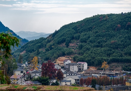秋色-旅拍-风景-风光-房屋 图片素材