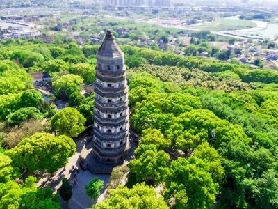 旅拍-寺庙-寺庙-虎丘-佛教 图片素材