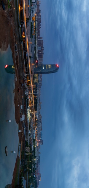 魔幻天空-武汉-武汉加油-城市夜景-堆栈 图片素材
