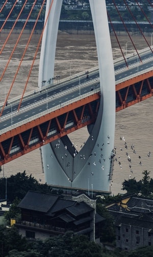 重庆-城市-轻轨-长江大桥-建筑 图片素材
