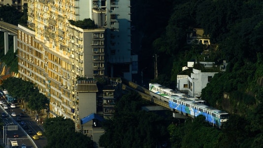重庆-城市-轻轨-长江大桥-城市 图片素材