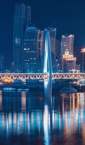 重庆-夜景-城市-风光-交通 图片素材