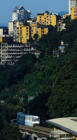 重庆-城市-轻轨-长江大桥-城市 图片素材