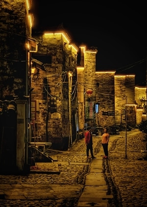 手机摄影-旅行-人文-乡村-夜色 图片素材