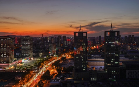我的城市-夜景-风光-色彩-夕阳西下 图片素材