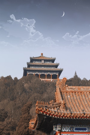 疫情防控中的新年-北京-城市-建筑-人文 图片素材
