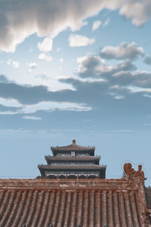 疫情防控中的新年-北京-城市-建筑-人文 图片素材