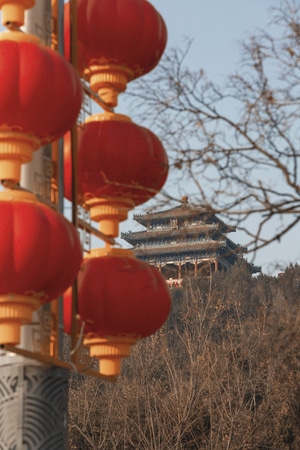 疫情防控中的新年-北京-城市-建筑-人文 图片素材